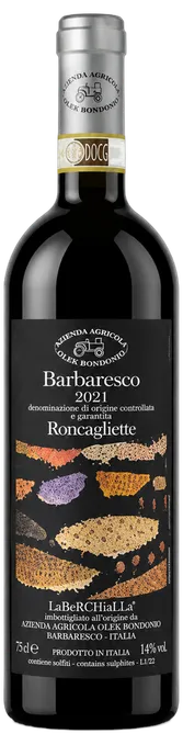 Barbaresco Roncagliette 2022, Olek Bondonio bottle