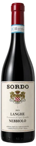 Langhe Nebbiolo DOC, Az. Sordo di G. Sordo bottle